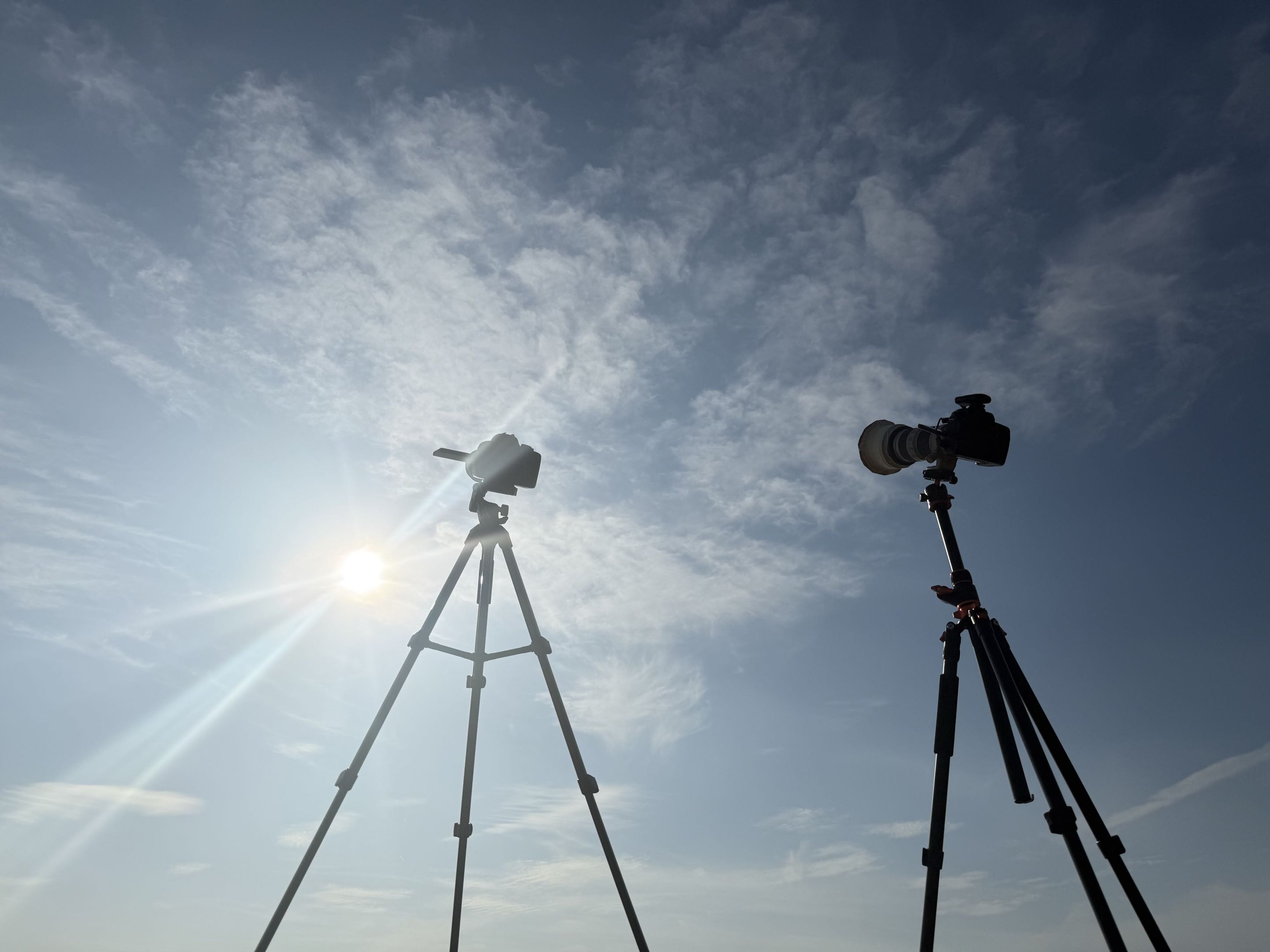 Behind the scenes photo of the camera setup